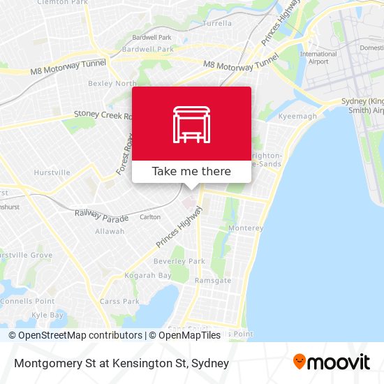 Montgomery St at Kensington St map