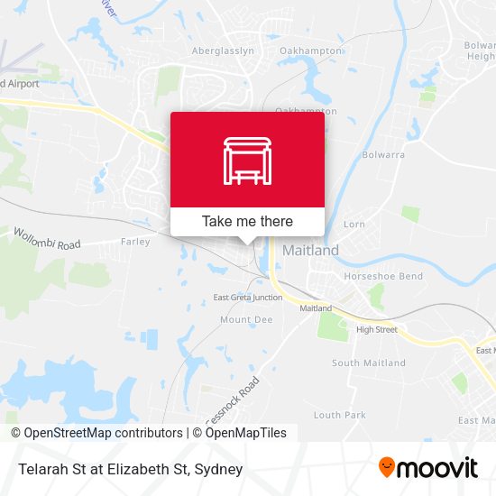 Telarah St at Elizabeth St map