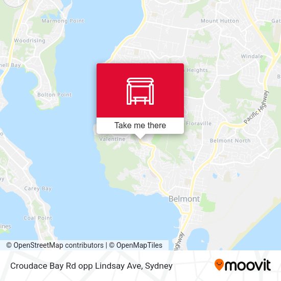 Croudace Bay Rd opp Lindsay Ave map
