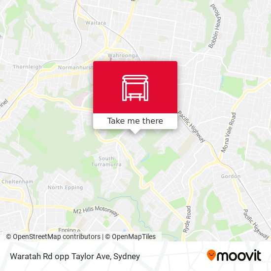 Waratah Rd opp Taylor Ave map