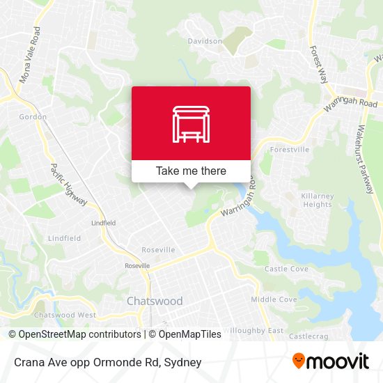 Crana Ave opp Ormonde Rd map