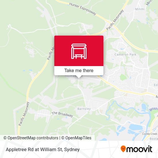 Appletree Rd at William St map