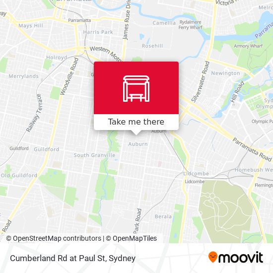 Cumberland Rd at Paul St map