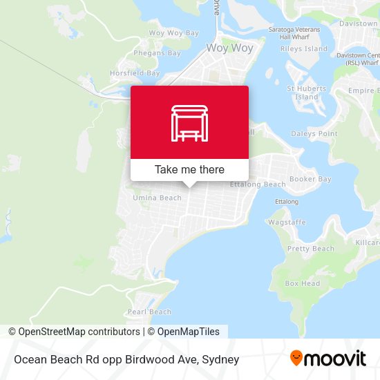 Ocean Beach Rd opp Birdwood Ave map