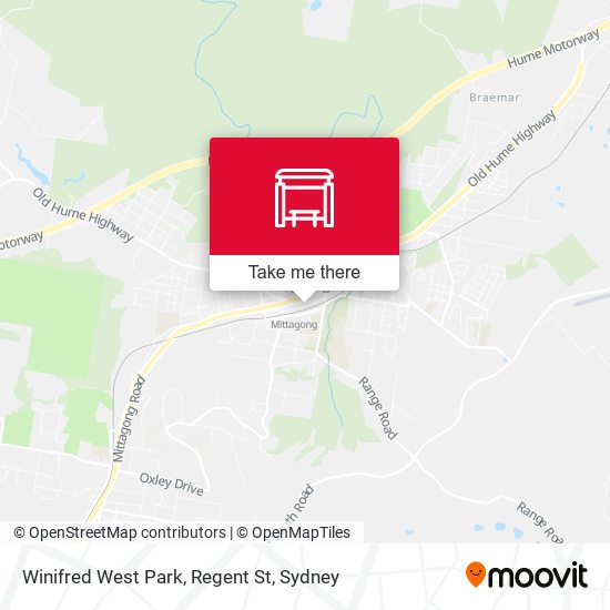 Winifred West Park, Regent St map