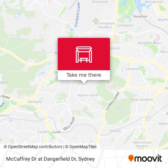 McCaffrey Dr at Dangerfield Dr map