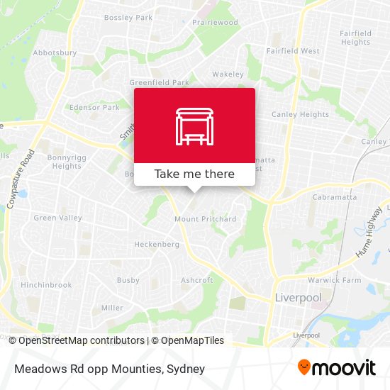 Meadows Rd opp Mounties map