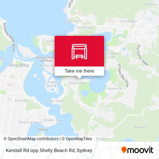 Kendall Rd opp Shelly Beach Rd map