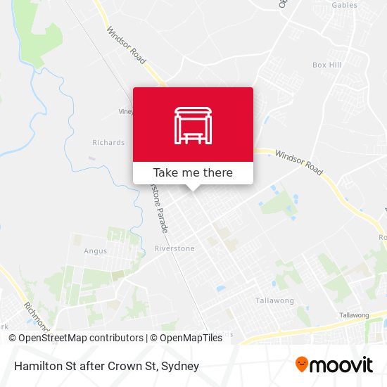 Hamilton St after Crown St map