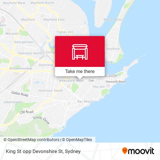 King St opp Devonshire St map