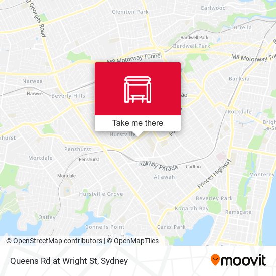 Queens Rd at Wright St map