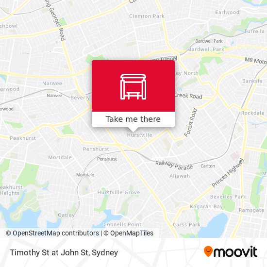 Timothy St at John St map