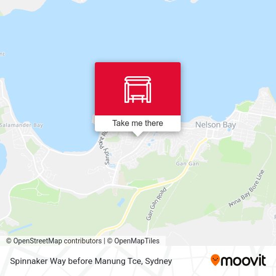 Spinnaker Way before Manung Tce map