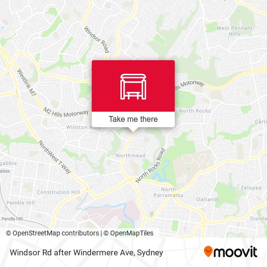 Windsor Rd after Windermere Ave map
