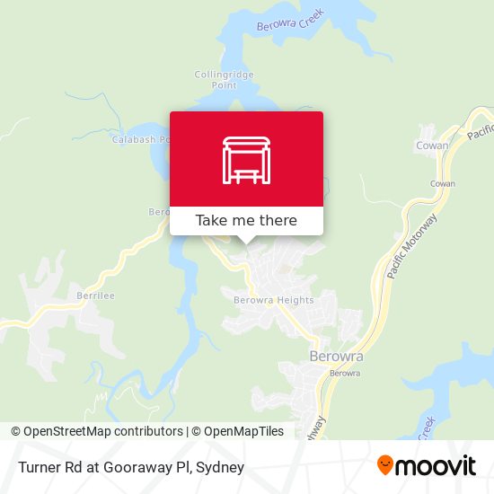 Turner Rd at Gooraway Pl map