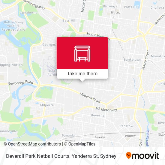 Deverall Park Netball Courts, Yanderra St map