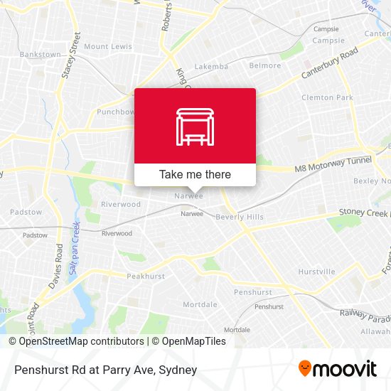 Penshurst Rd at Parry Ave map