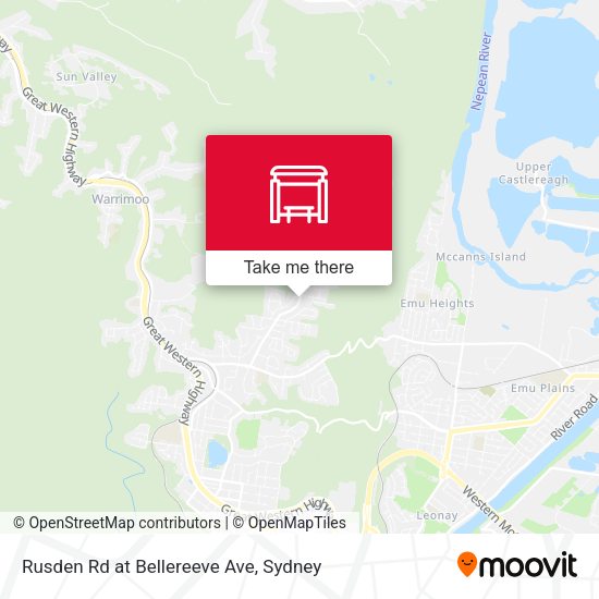 Rusden Rd at Bellereeve Ave map