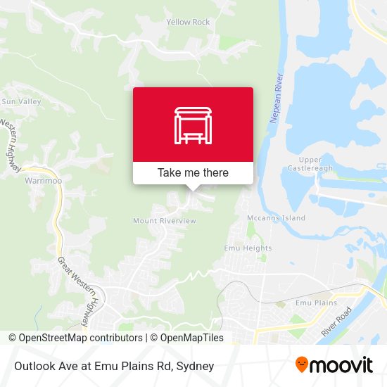 Outlook Ave at Emu Plains Rd map