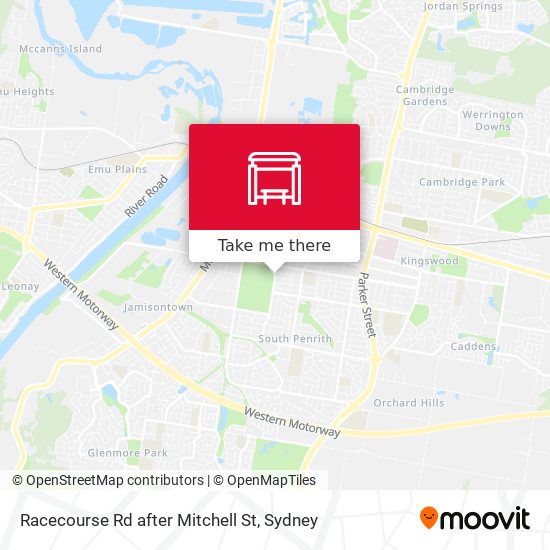 Racecourse Rd after Mitchell St map