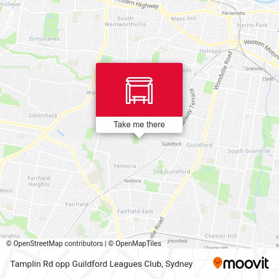 Tamplin Rd opp Guildford Leagues Club map