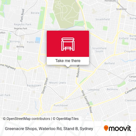 Greenacre Shops, Waterloo Rd, Stand B map