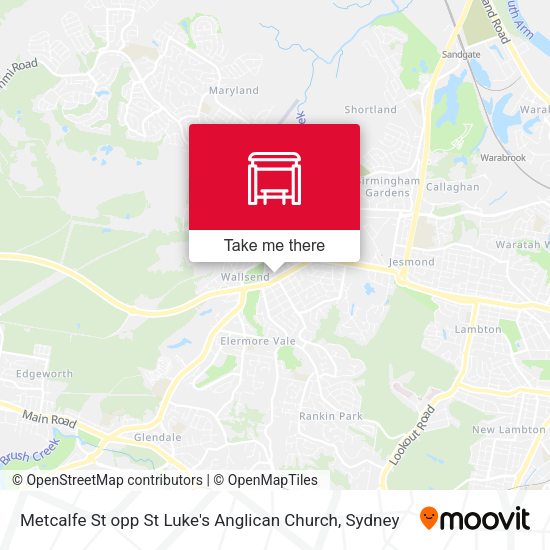Metcalfe St opp St Luke's Anglican Church map
