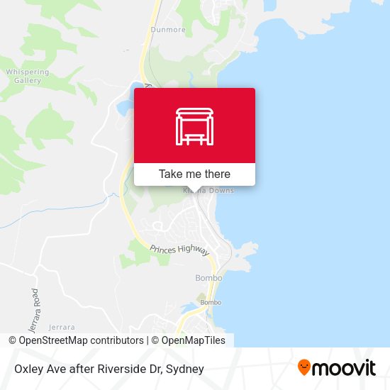 Oxley Ave after Riverside Dr map