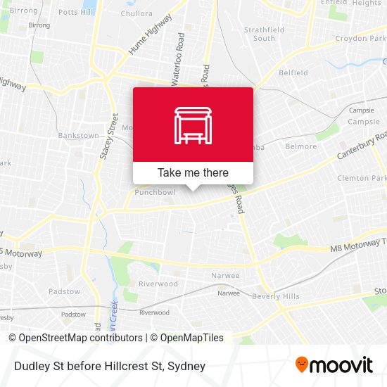 Dudley St before Hillcrest St map