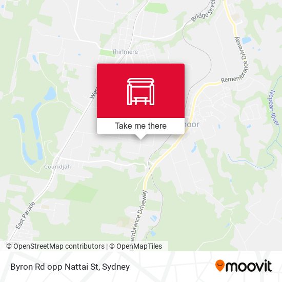 Byron Rd opp Nattai St map