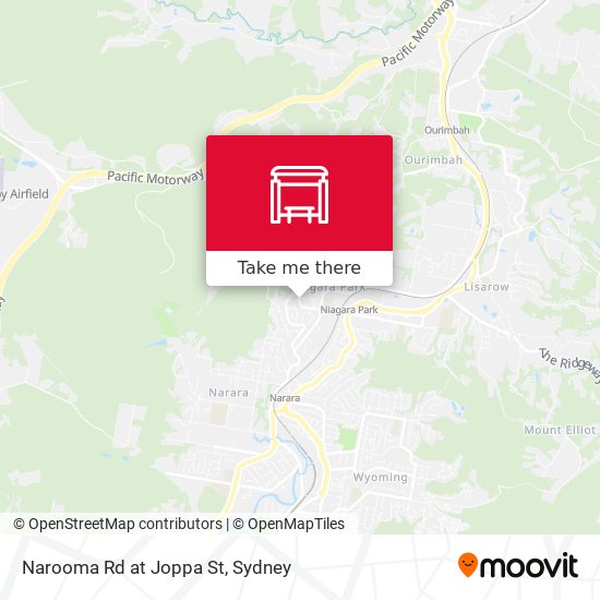 Narooma Rd at Joppa St map