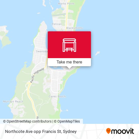 Northcote Ave opp Francis St map