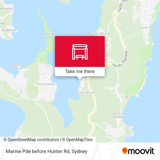 Marine Pde before Hunter Rd map
