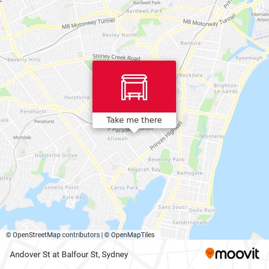 Andover St at Balfour St map