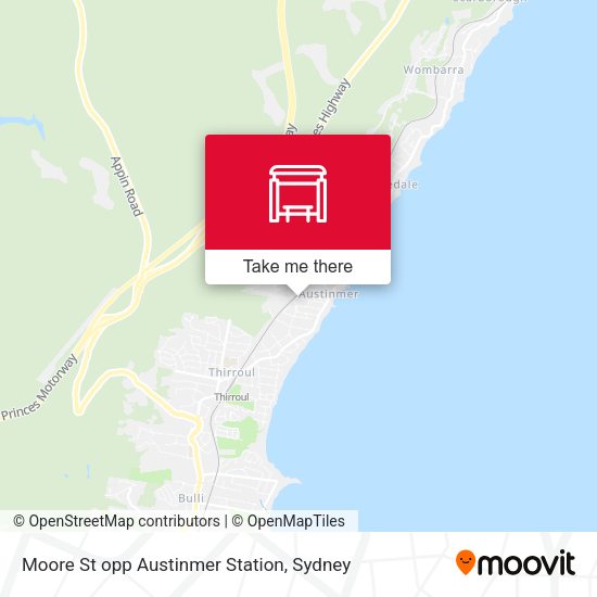 Moore St opp Austinmer Station map