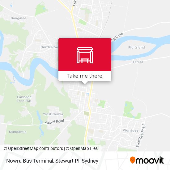 Nowra Bus Terminal, Stewart Pl map