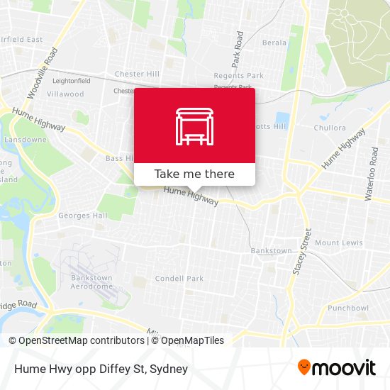 Hume Hwy opp Diffey St map