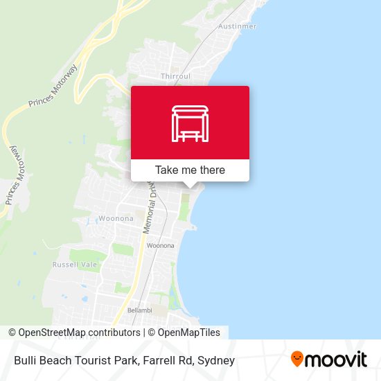 Bulli Beach Tourist Park, Farrell Rd map