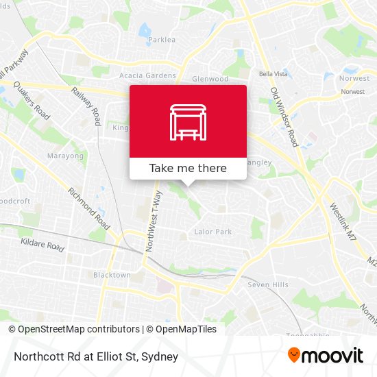 Northcott Rd at Elliot St map