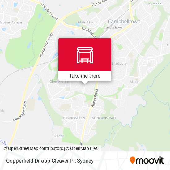 Copperfield Dr opp Cleaver Pl map