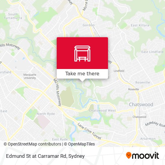 Edmund St at Carramar Rd map