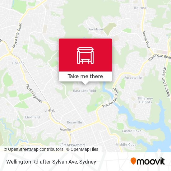 Wellington Rd after Sylvan Ave map