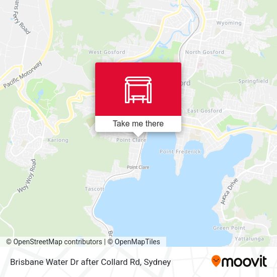 Brisbane Water Dr after Collard Rd map