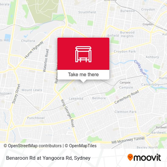 Benaroon Rd at Yangoora Rd map