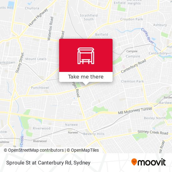 Sproule St at Canterbury Rd map