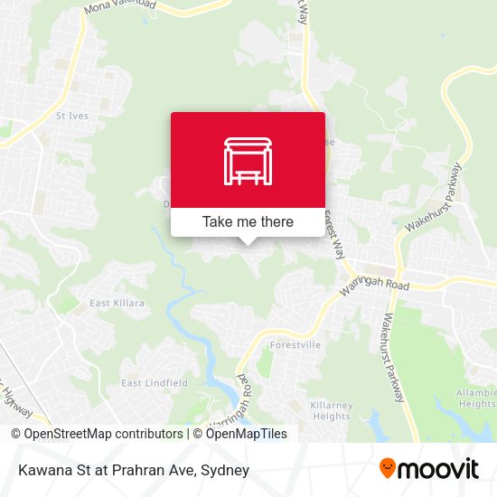 Kawana St at Prahran Ave map