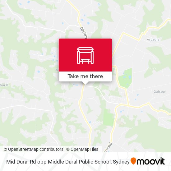 Mid Dural Rd opp Middle Dural Public School map