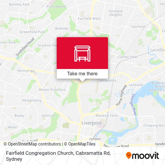 Fairfield Congregation Church, Cabramatta Rd map