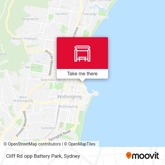 Cliff Rd opp Battery Park map