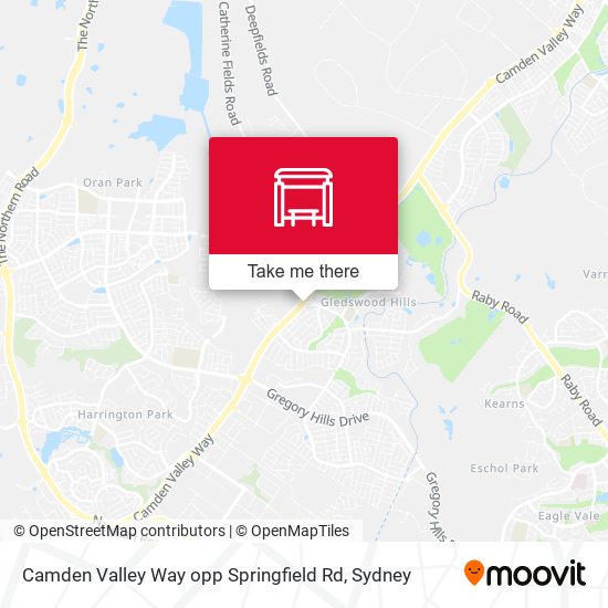 Camden Valley Way opp Springfield Rd map